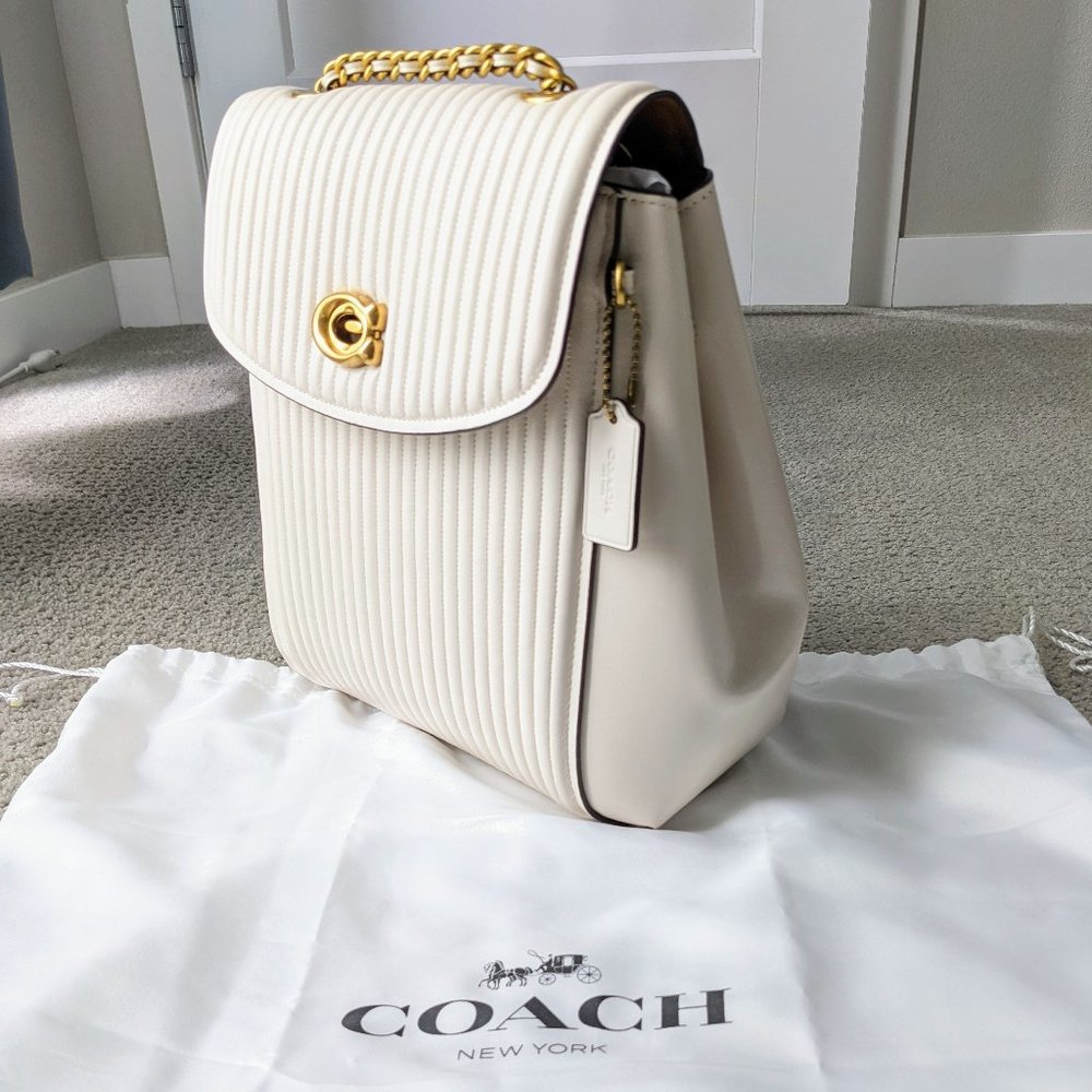 Coach parker convertible quilted backpack (New)